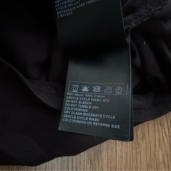 ba&sh black wrap tie around waist top short sleeve size 4 100% cotton blouse - Picture 8 of 11